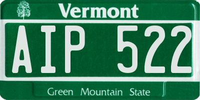 VT license plate AIP522