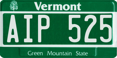 VT license plate AIP525