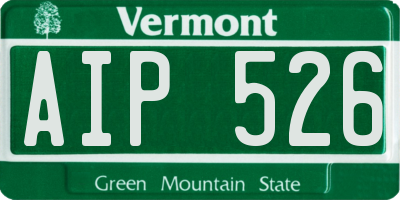 VT license plate AIP526