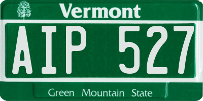 VT license plate AIP527