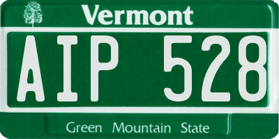 VT license plate AIP528