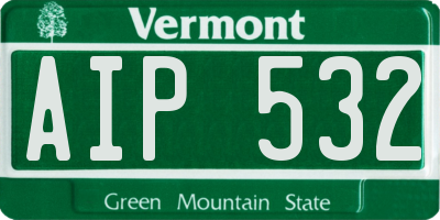 VT license plate AIP532