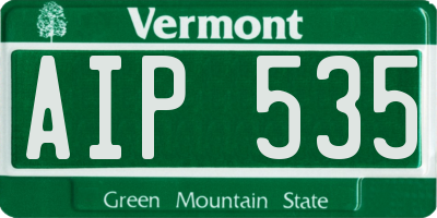 VT license plate AIP535