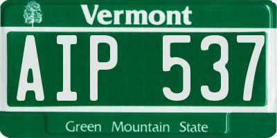 VT license plate AIP537