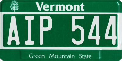 VT license plate AIP544