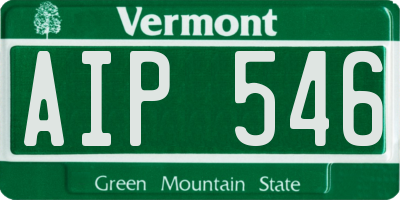 VT license plate AIP546