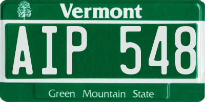 VT license plate AIP548