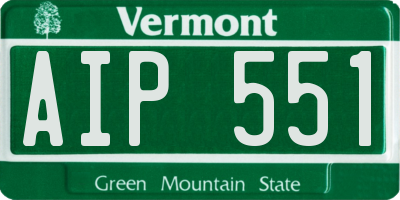 VT license plate AIP551
