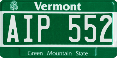 VT license plate AIP552