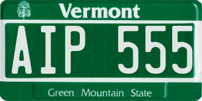 VT license plate AIP555