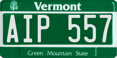 VT license plate AIP557