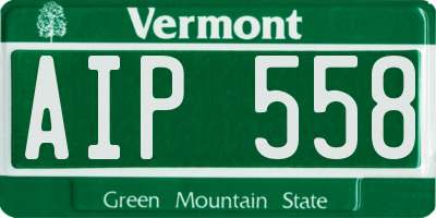 VT license plate AIP558