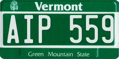 VT license plate AIP559