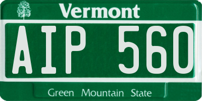 VT license plate AIP560