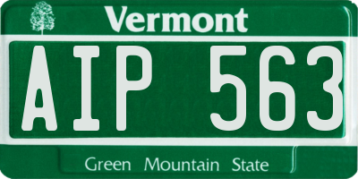 VT license plate AIP563