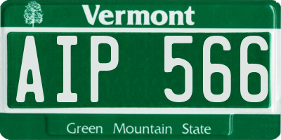 VT license plate AIP566