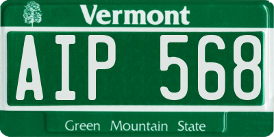VT license plate AIP568