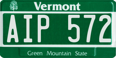 VT license plate AIP572