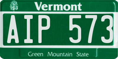 VT license plate AIP573