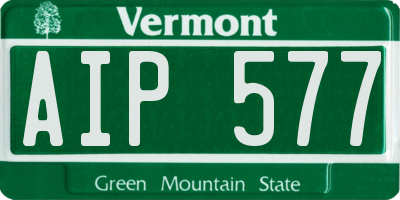 VT license plate AIP577