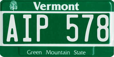 VT license plate AIP578