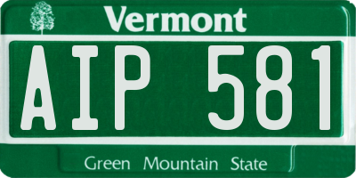 VT license plate AIP581