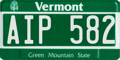VT license plate AIP582