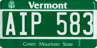 VT license plate AIP583