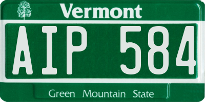 VT license plate AIP584