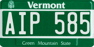 VT license plate AIP585