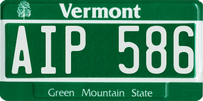 VT license plate AIP586