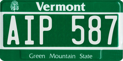 VT license plate AIP587