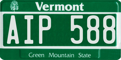 VT license plate AIP588