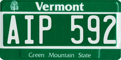 VT license plate AIP592