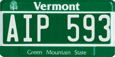 VT license plate AIP593