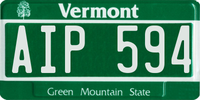 VT license plate AIP594