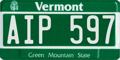 VT license plate AIP597