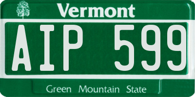 VT license plate AIP599