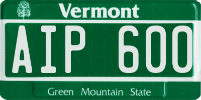 VT license plate AIP600