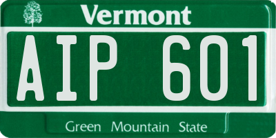 VT license plate AIP601