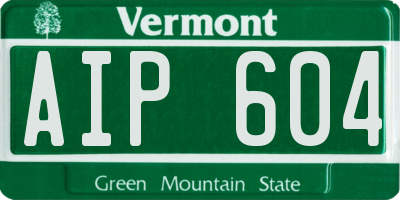 VT license plate AIP604