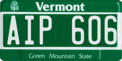 VT license plate AIP606
