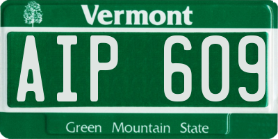 VT license plate AIP609