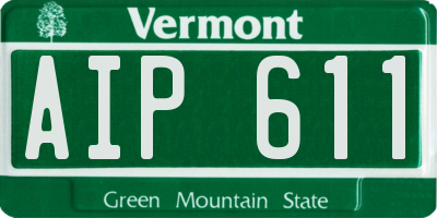 VT license plate AIP611