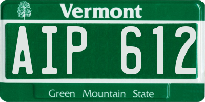 VT license plate AIP612
