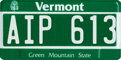 VT license plate AIP613
