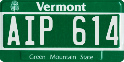 VT license plate AIP614