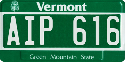 VT license plate AIP616