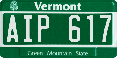 VT license plate AIP617