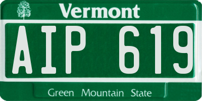 VT license plate AIP619